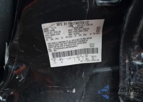 2014 Ford Edge Limited from USA, damaged, VIN 2FMDK4KC4EBB44503